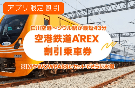 仁川国際空港鉄道A'REX片道乗車チケット(ソウル)